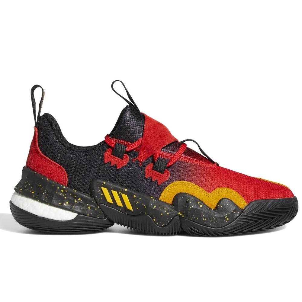 Adidas Trae Young 1 Atlanta Hawks Black/Red/Yellow size 10 MENS BASKETBALL SHOES